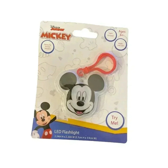 Mickey Mouse Bright LED Clip-on Portable Light "Hold on to Light" Disney Junior - Picture 1 of 2